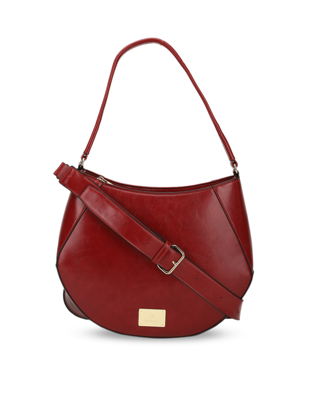 

Van Heusen Maroon PU Structured Handheld Bag