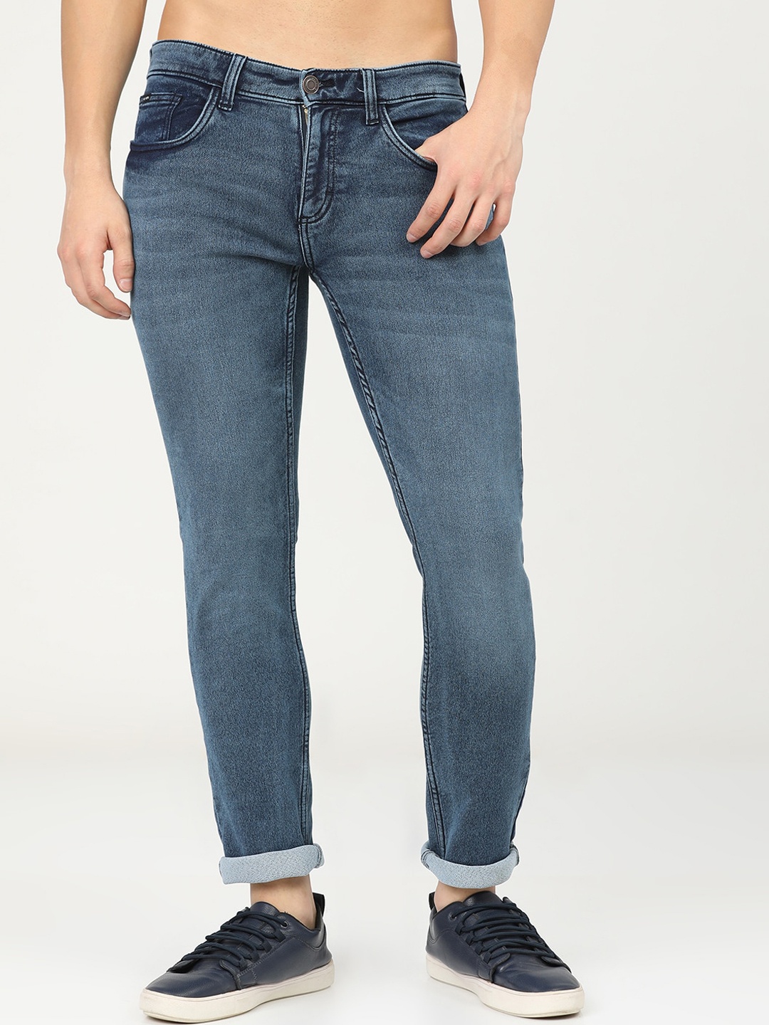 

HIGHLANDER Men Blue Slim Fit Light Fade Stretchable Jeans