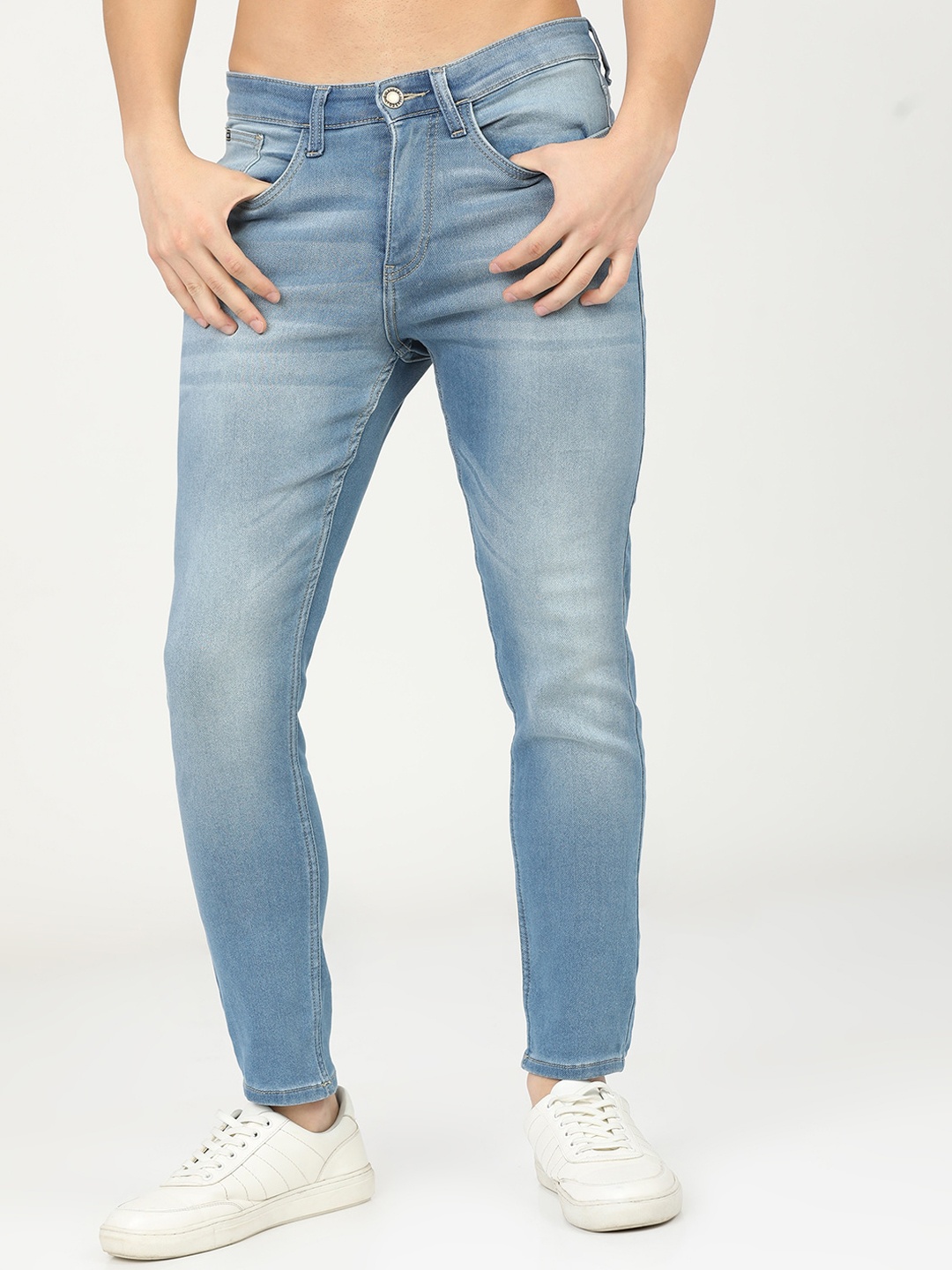 

HIGHLANDER Men Blue Tapered Fit Heavy Fade Stretchable Jeans