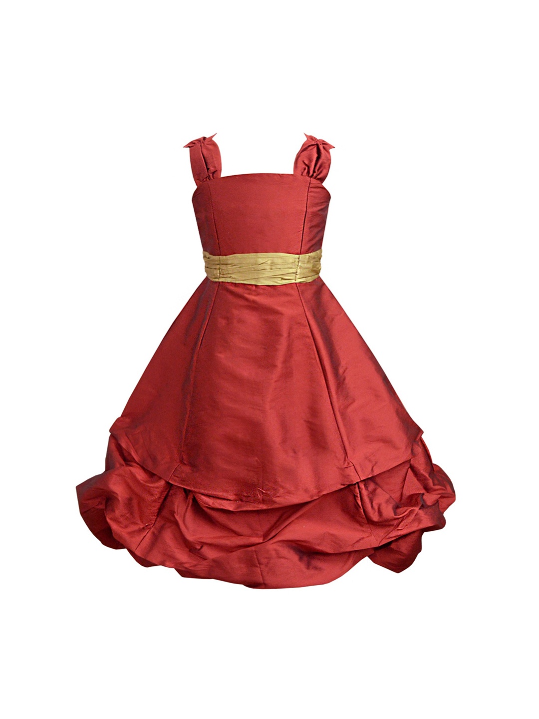 

A.T.U.N. Girls Solid Ballroom Gown, Burgundy