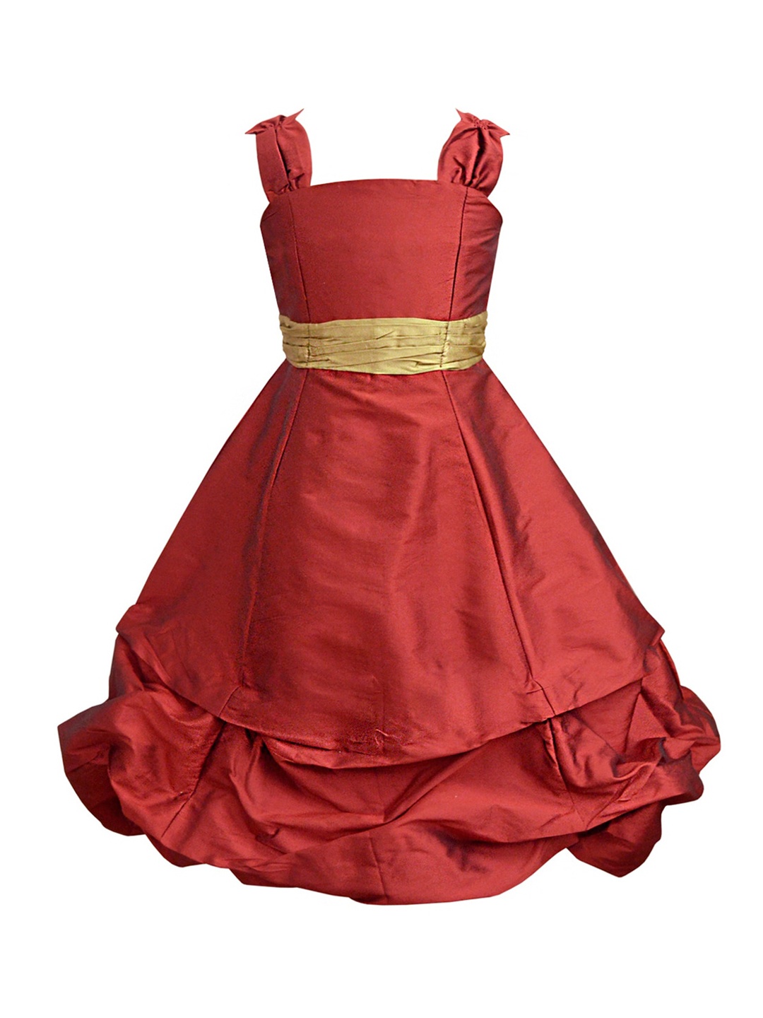 

A.T.U.N. Girls Solid Ballroom Gown, Red