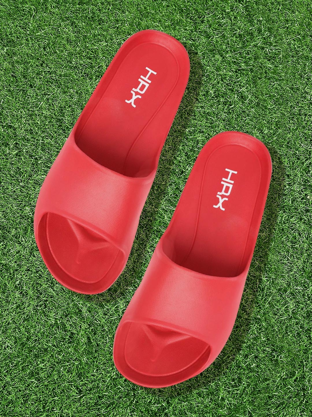 

HRX by Hrithik Roshan Men Red Pool Slides