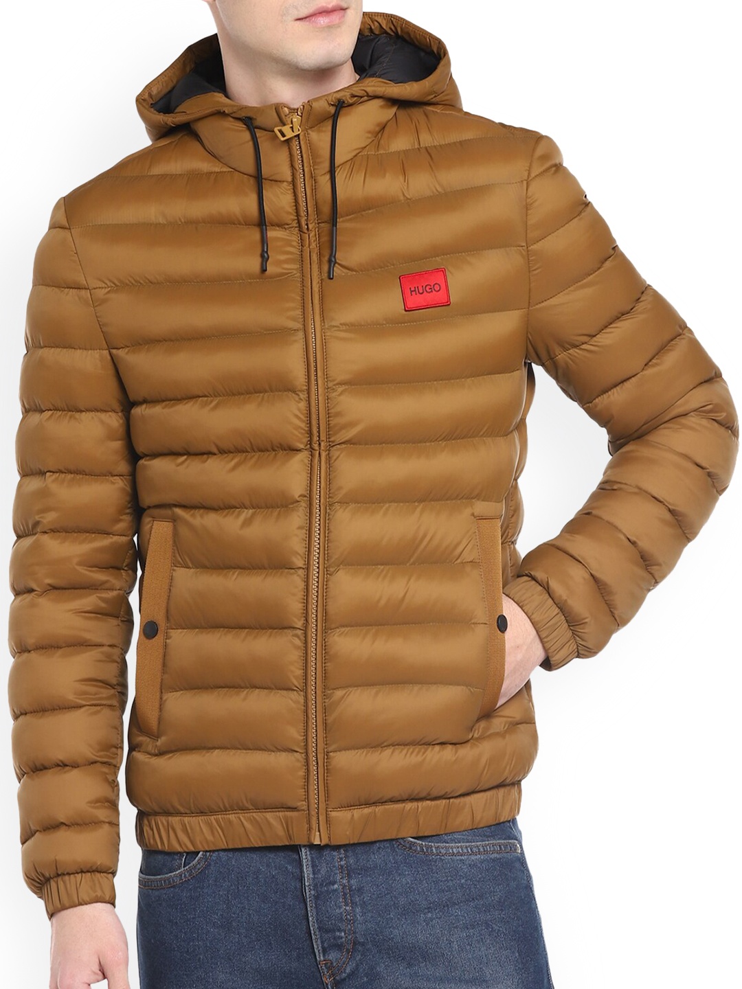 

HUGO Men Brown Puffer Jacket