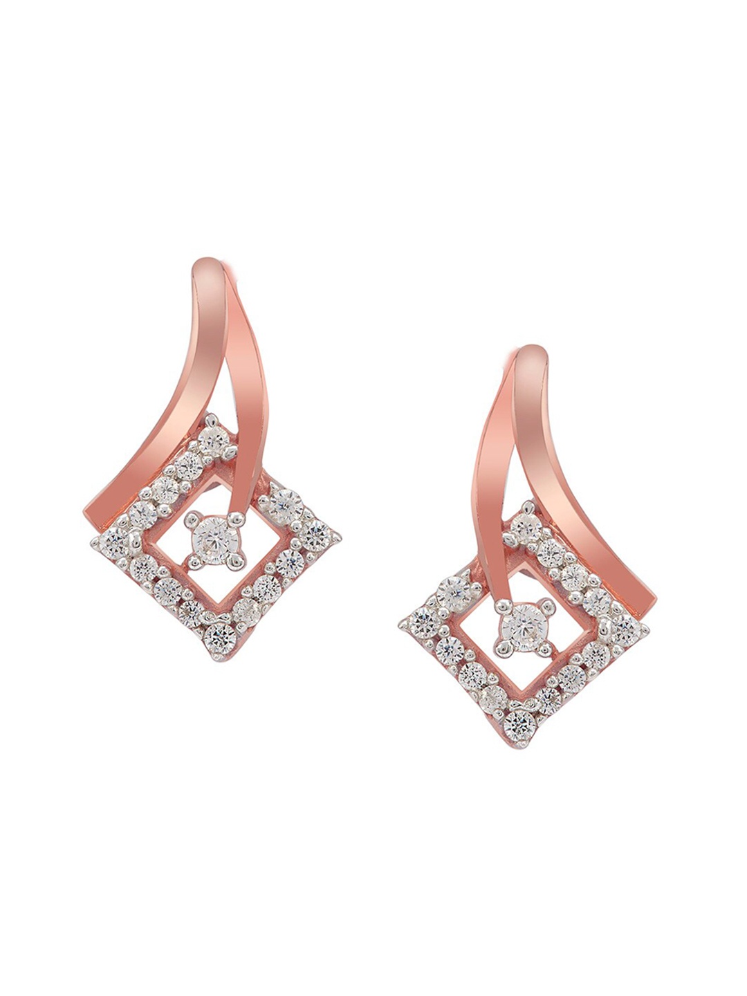 

LA SOULA Rose & White Classic Studs Earrings