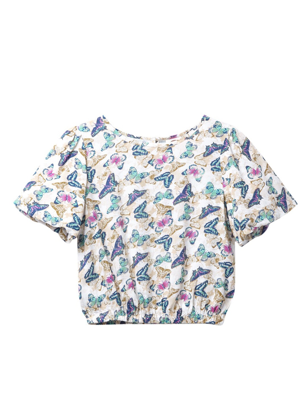 

Cub McPaws Multicoloured Floral Blouson Top, Multi