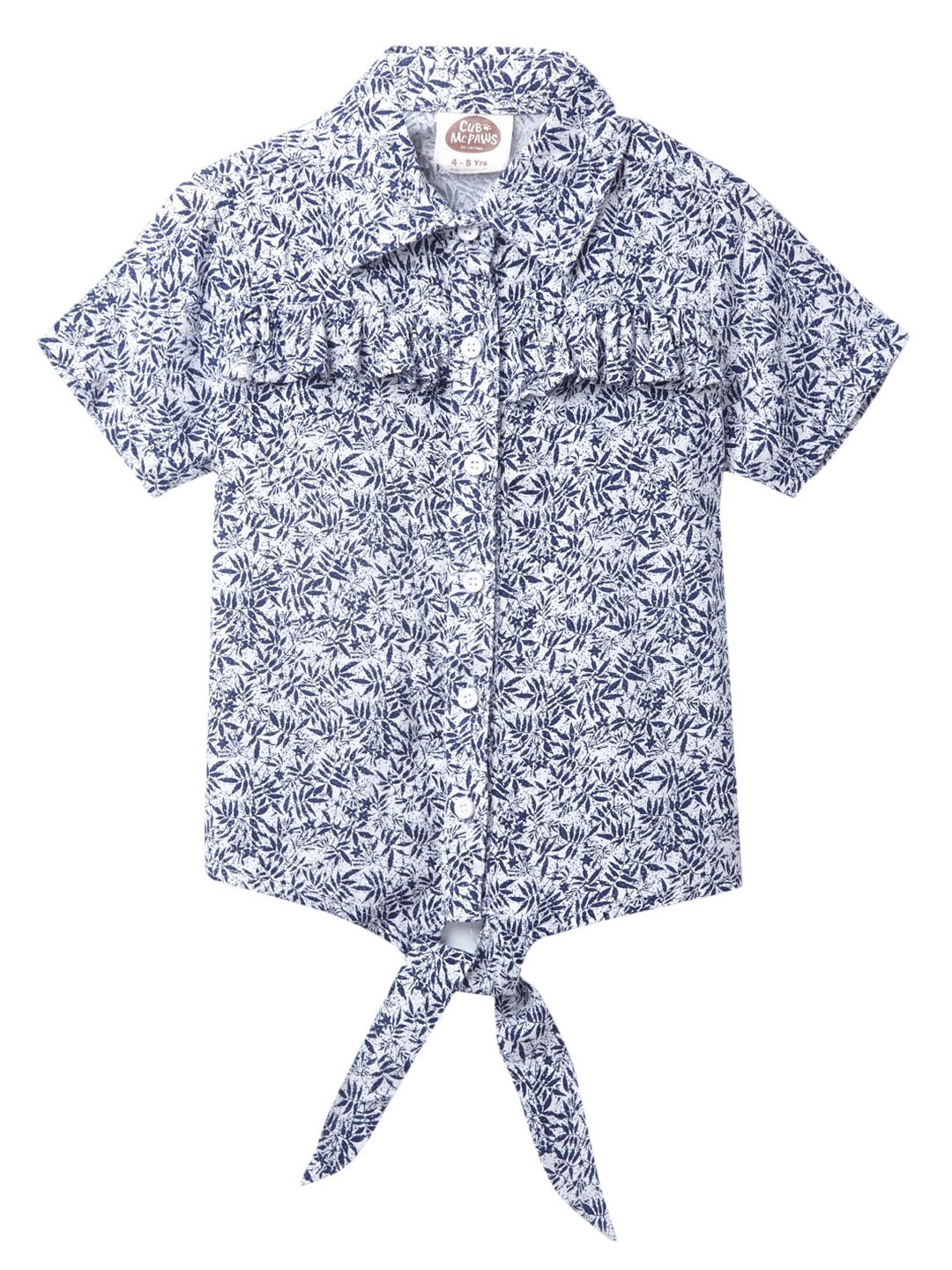 

Cub McPaws Off White Floral Shirt Style Top
