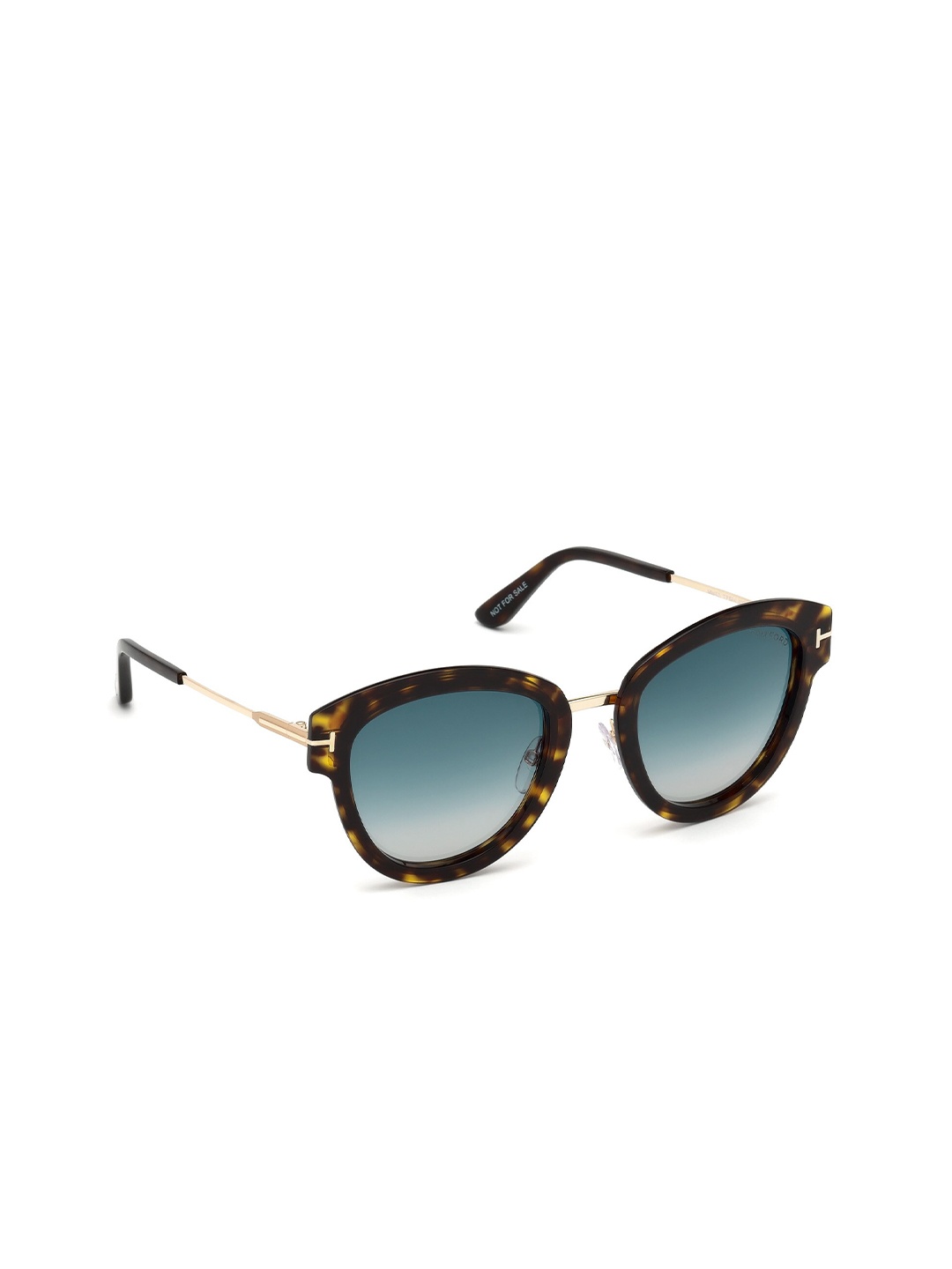 

Tom Ford Women Blue Lens & Brown Wayfarer Sunglasses FT0574 52 52P