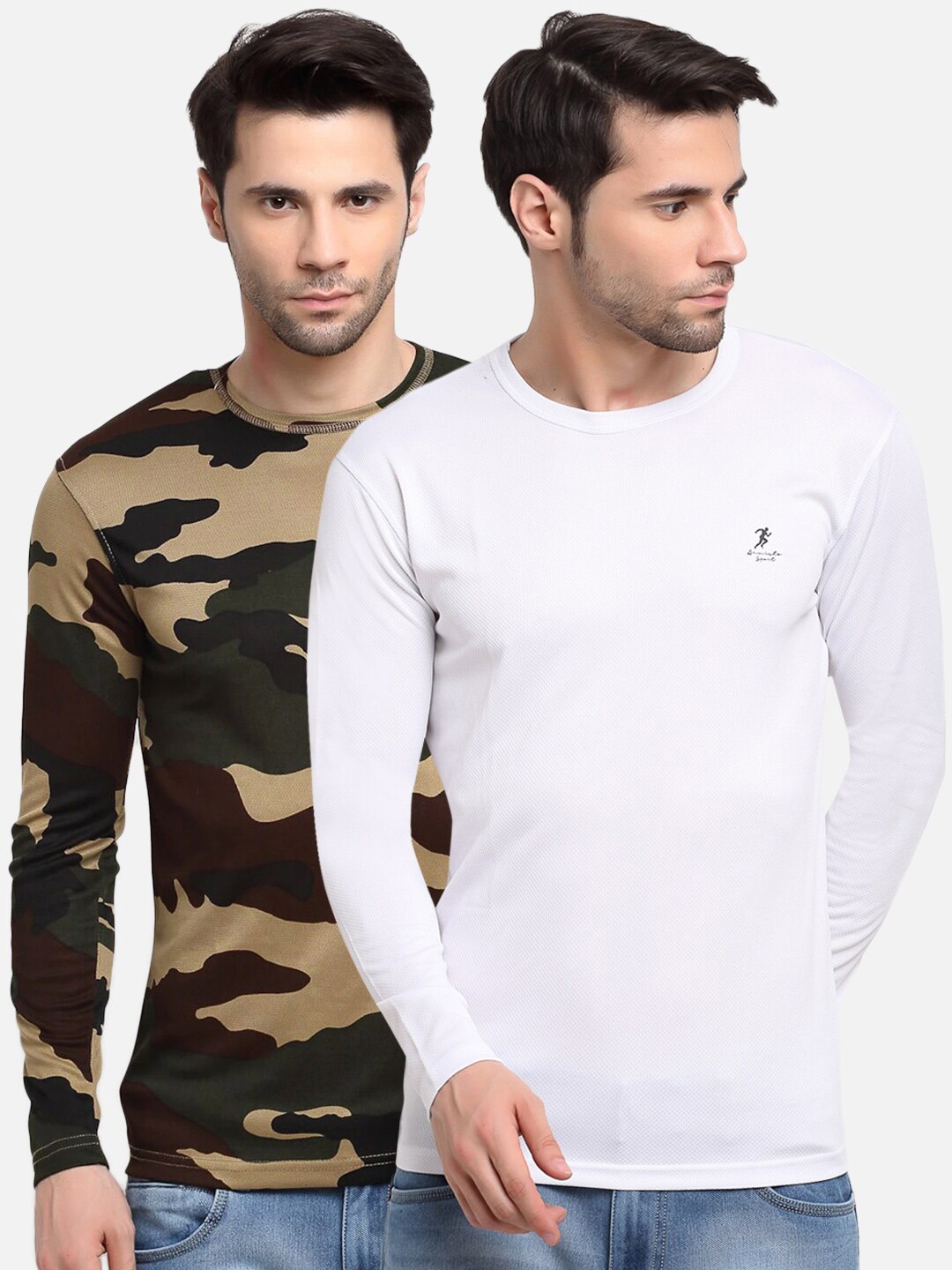 

ARMISTO Men Pack of 2 Dri-FIT Training or Gym T-shirt, White