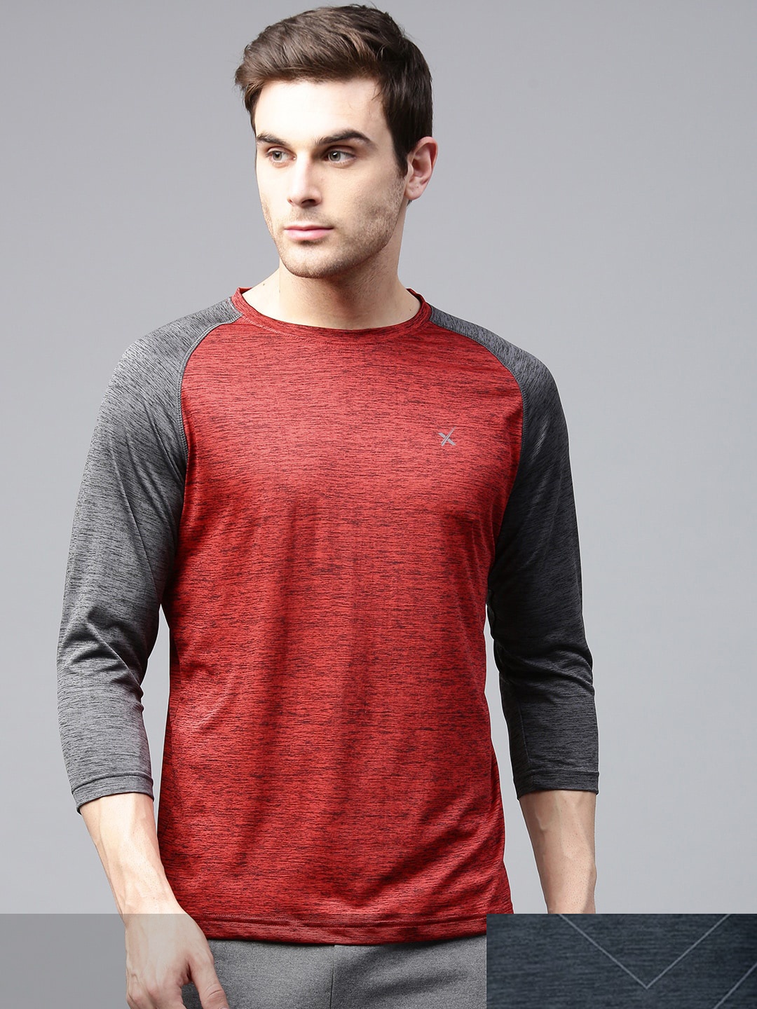 

HRX by Hrithik Roshan Men Pack of 2 T-shirts, Charcoal