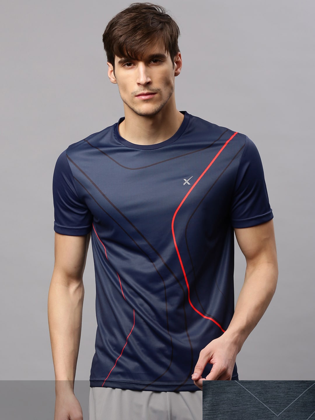 

HRX by Hrithik Roshan Men Pack of 2 T-shirts, Charcoal