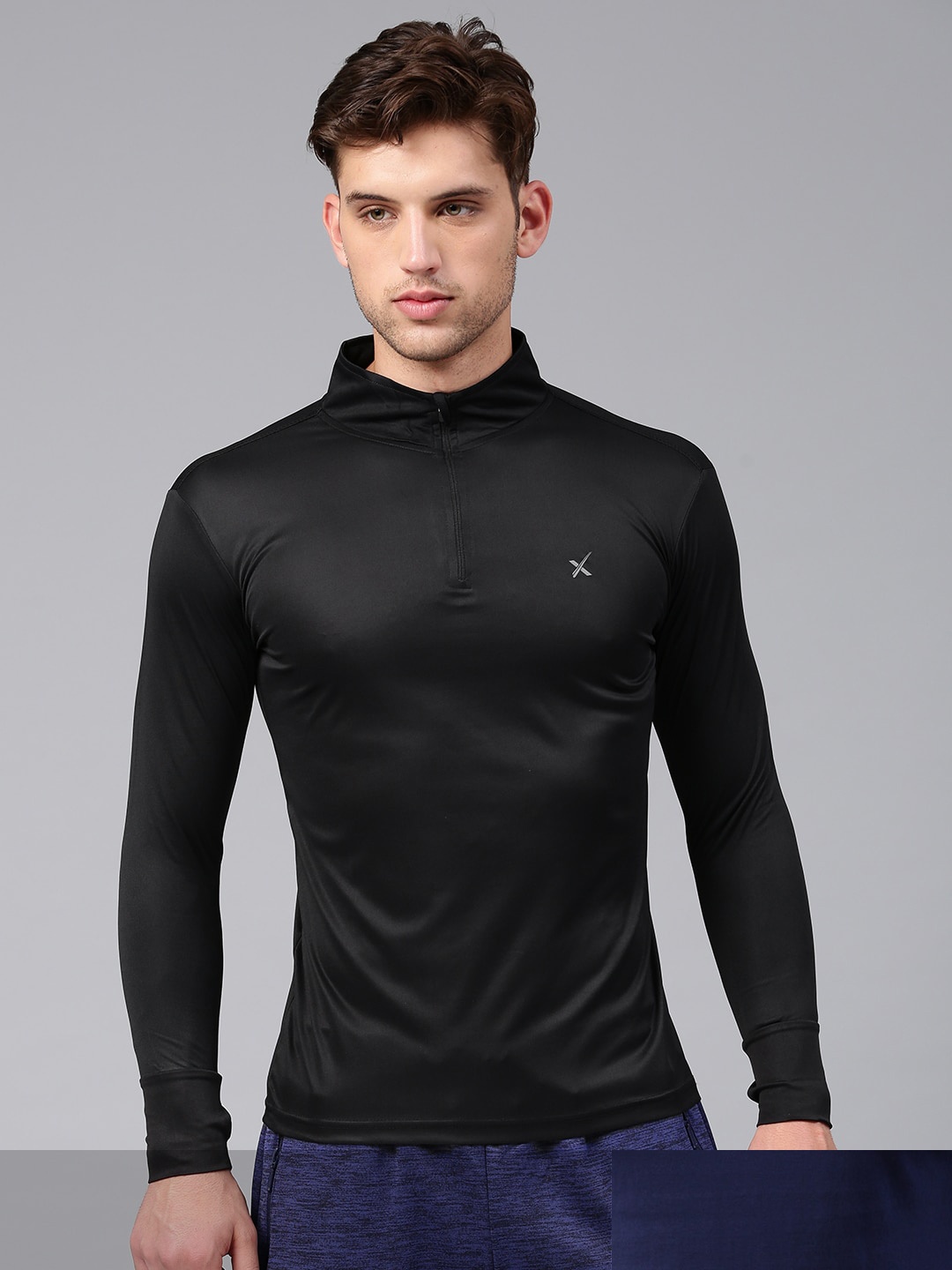 

HRX by Hrithik Roshan Men Pack of 2 Solid Pure Cotton T-shirts, Black
