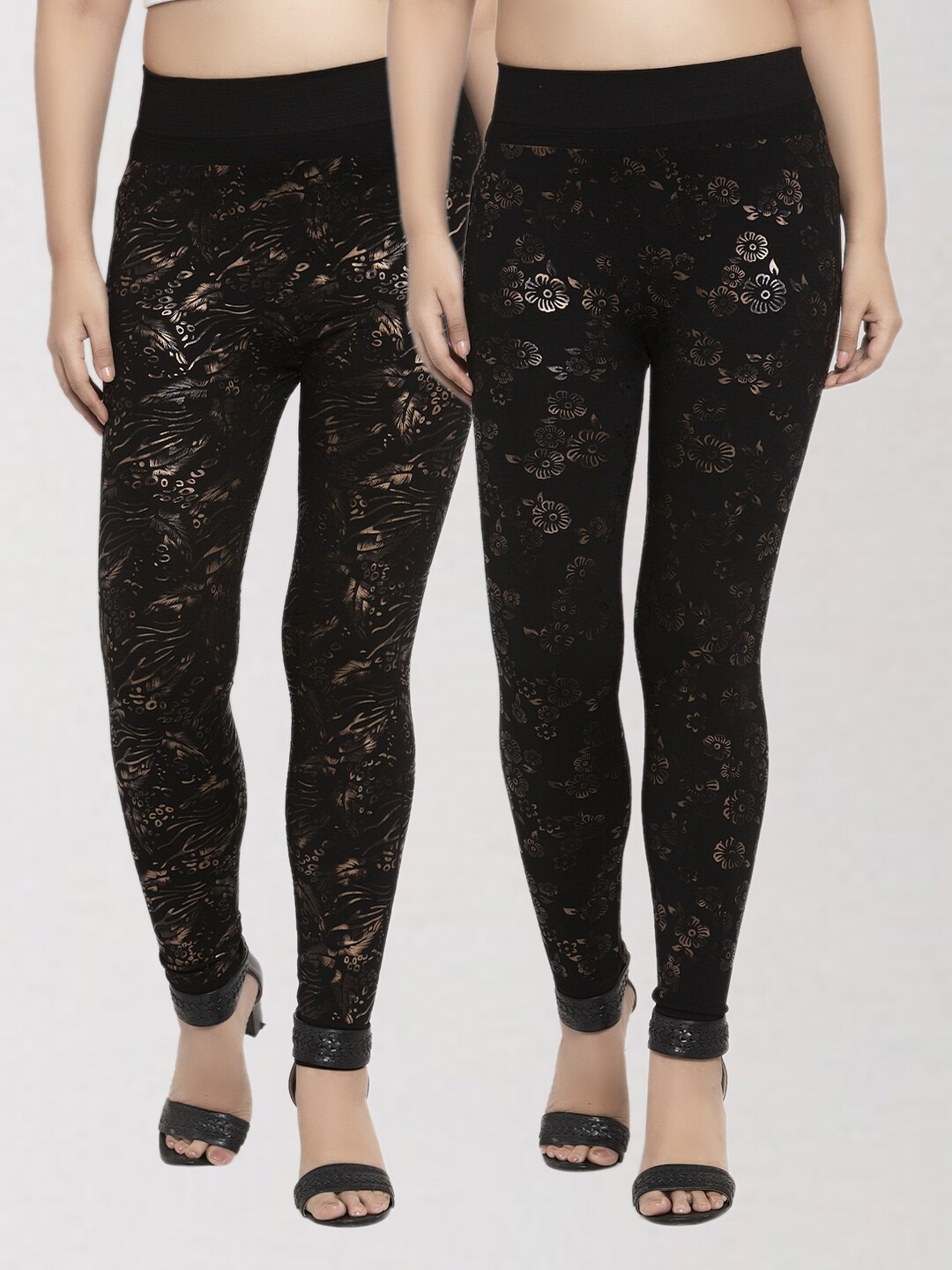 

KLOTTHE Women Set of 2 Multi Skinny Fit Jeggings