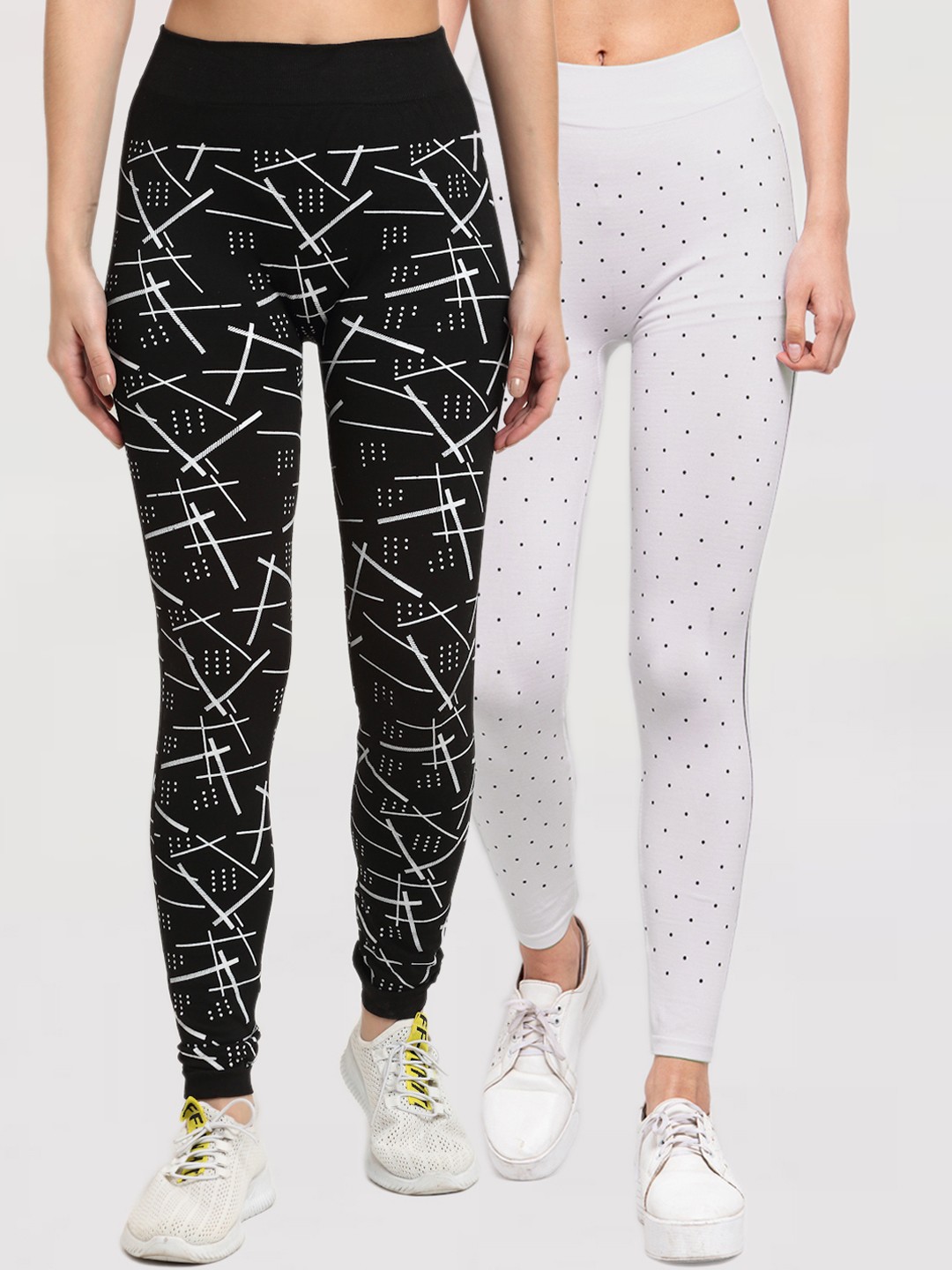 

KLOTTHE Women Pack of 2 Multi Printed Skinny Fit Jeggings