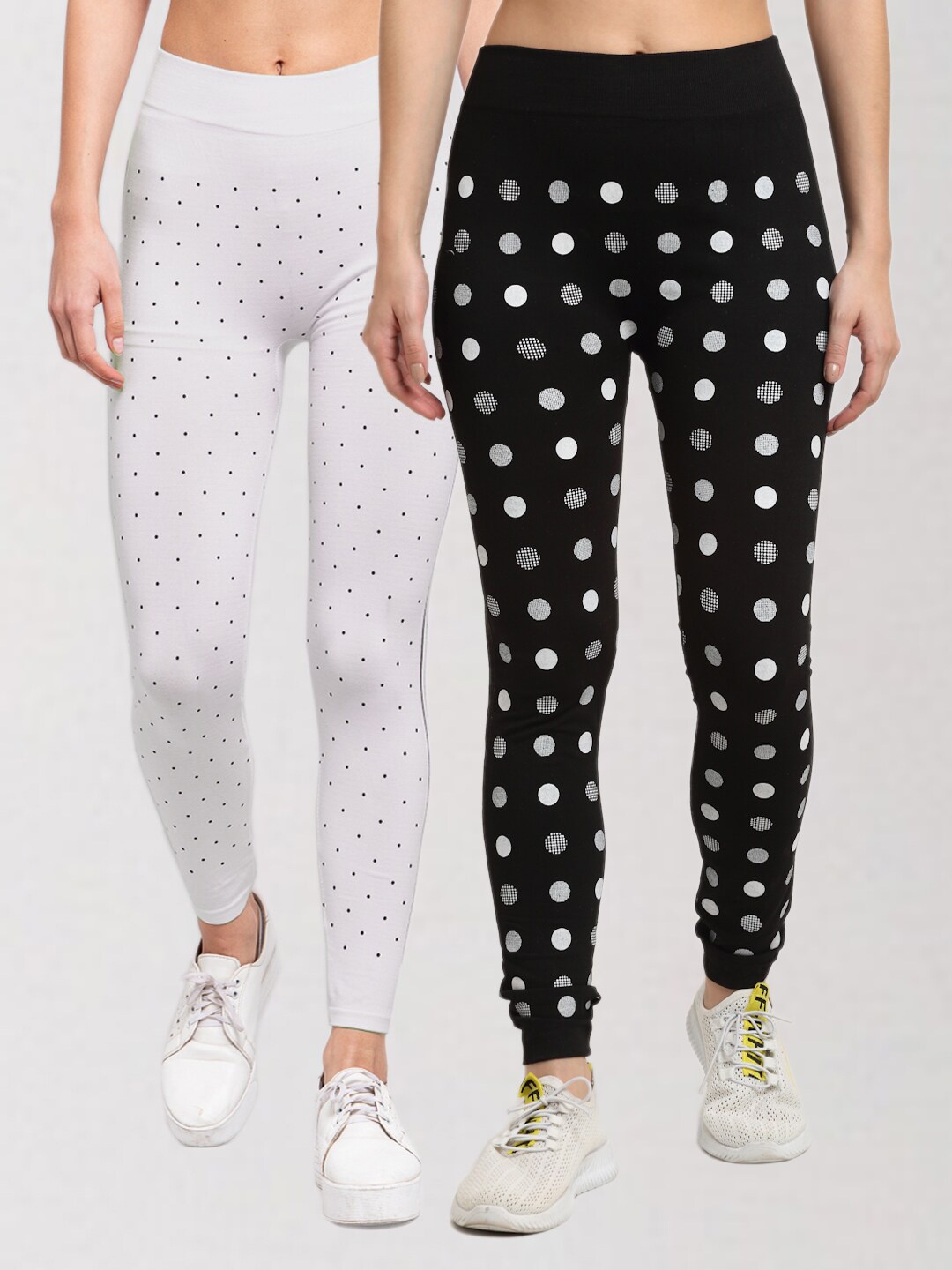 

KLOTTHE Women Set of 2 Multi Printed Skinny Fit Jeggings