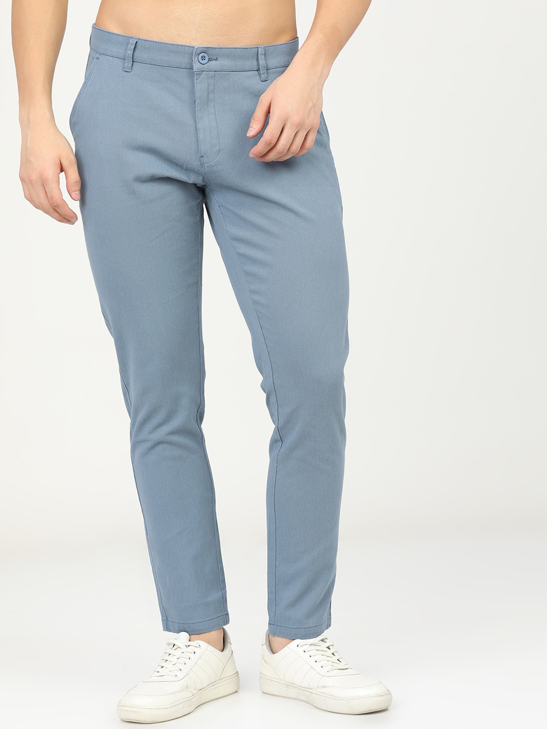 

HIGHLANDER Men Blue Slim Fit Easy Wash Trousers