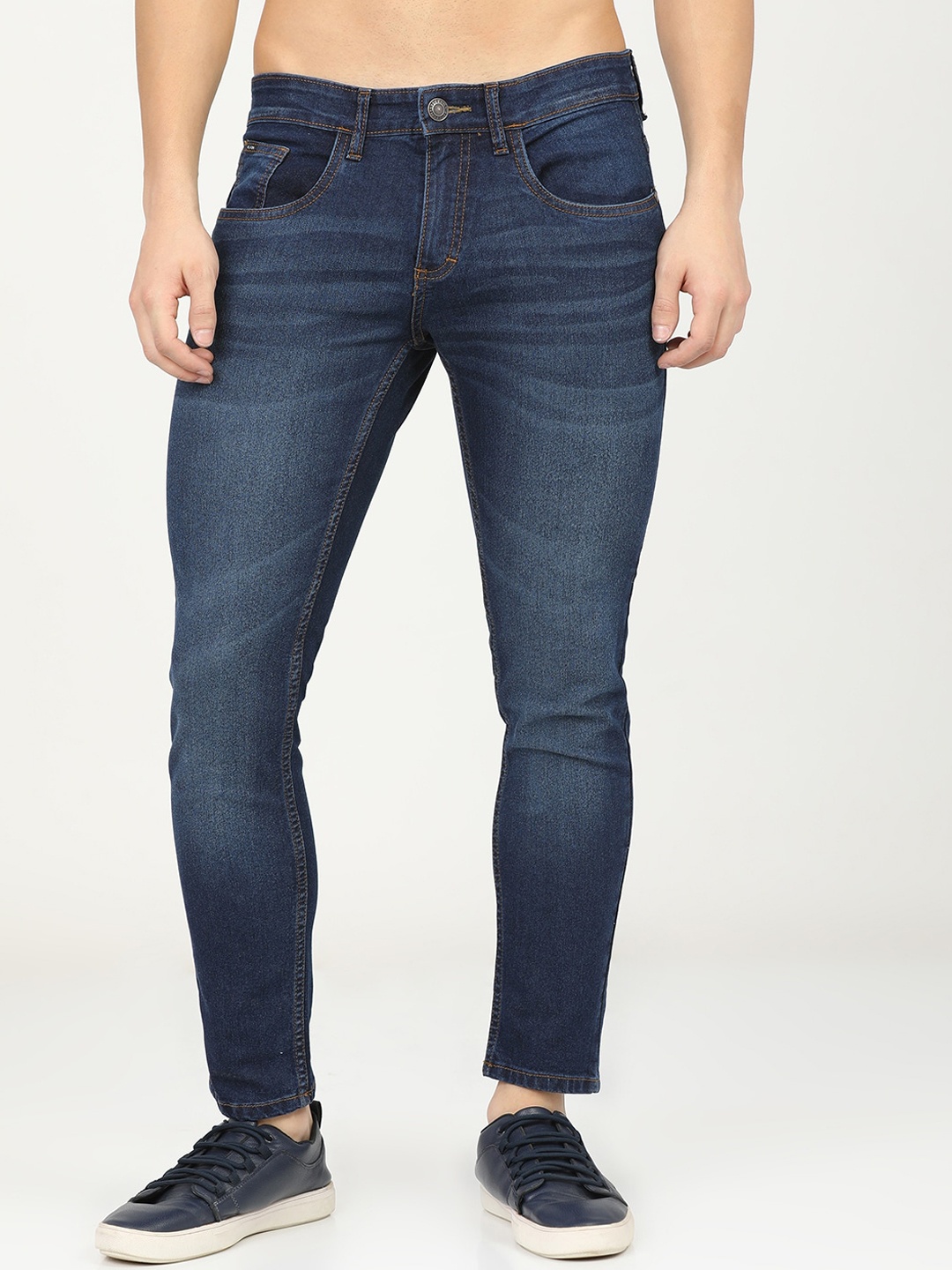 

HIGHLANDER Men Blue Tapered Fit Light Fade Stretchable Jeans