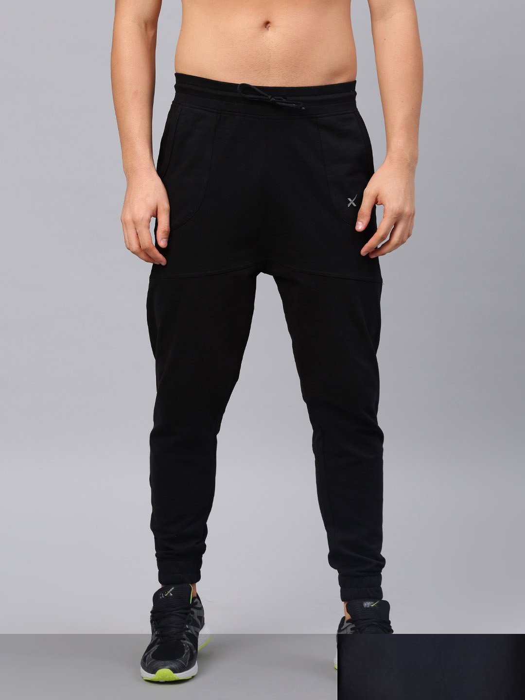 

HRX by Hrithik Roshan Men Pack of 2 Black & Navy Blue Solid Joggers