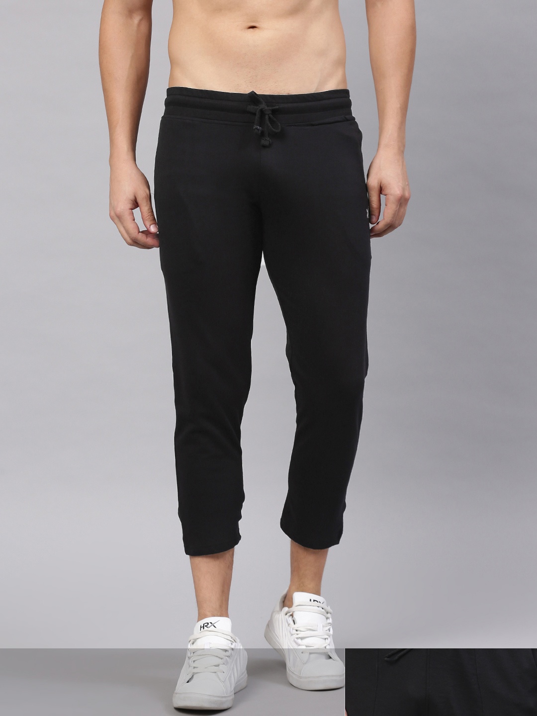 

HRX by Hrithik Roshan Men Pack Of 2 Black Solid Active Track pants