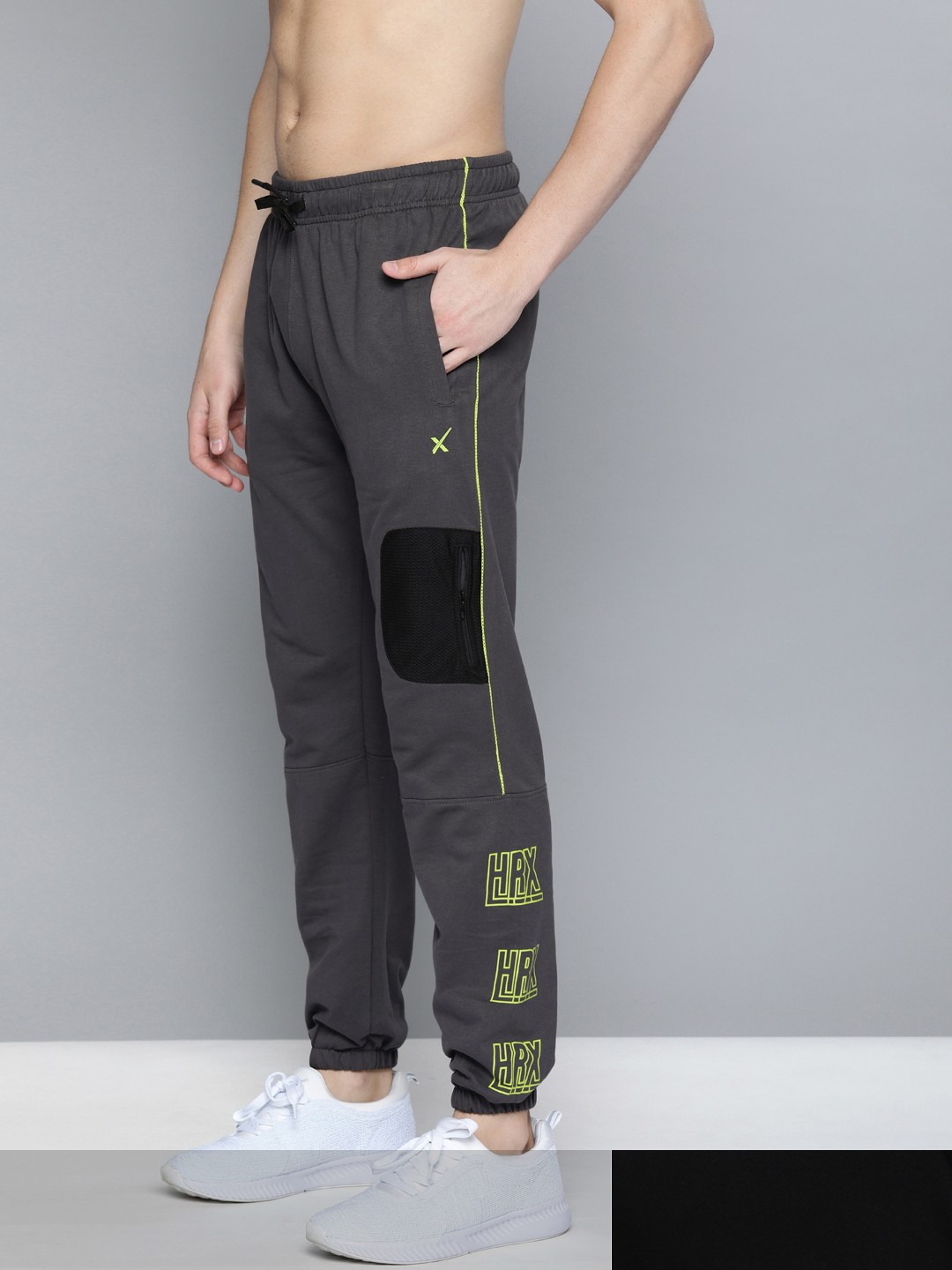 

HRX by Hrithik Roshan Men Pack of 2 Sports Track Pants, Black