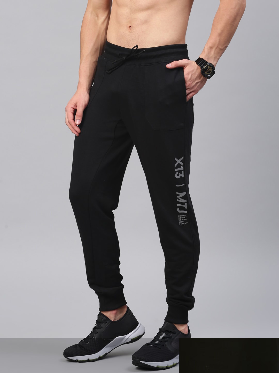 

HRX by Hrithik Roshan Men pack Of 2 Black Athleisure Track Pants