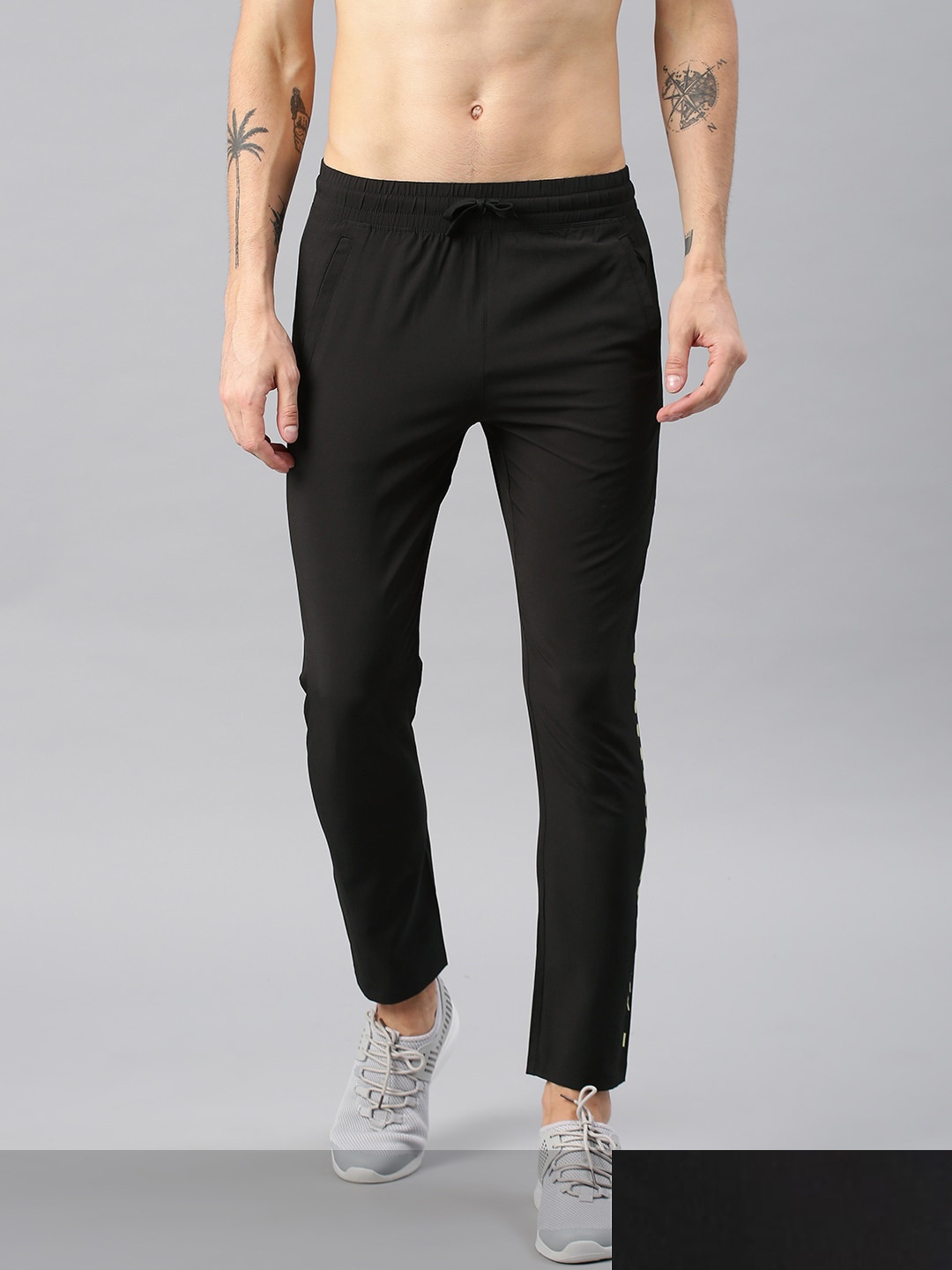 

HRX by Hrithik Roshan Men Pack Of 2 Black Solid ACtive Track Pants