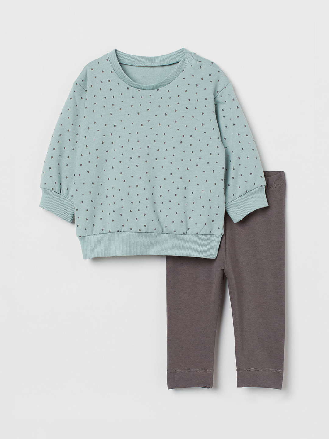 

H&M Boys Green & Grey 2-Piece Cotton Set