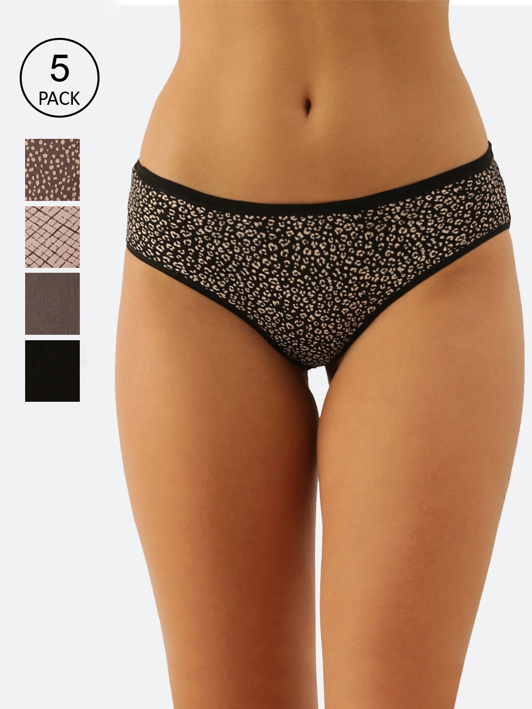 

Enamor Women Pack Of 5 Assorted Hipster Briefs