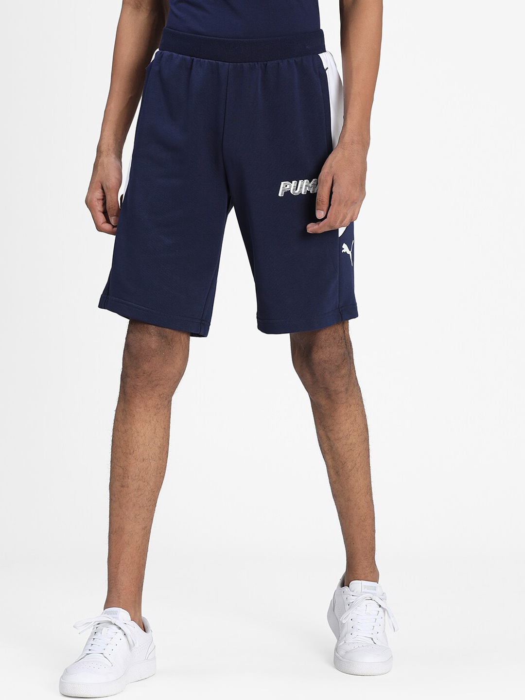

Puma Men Blue Printed Sports Shorts