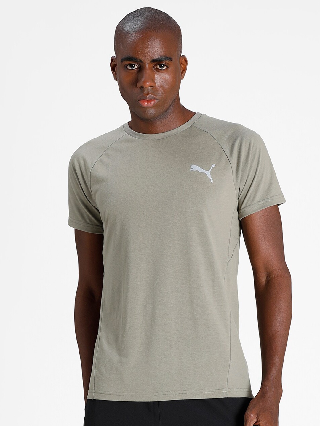 

Puma Men Grey Evostripe Slim T-shirt