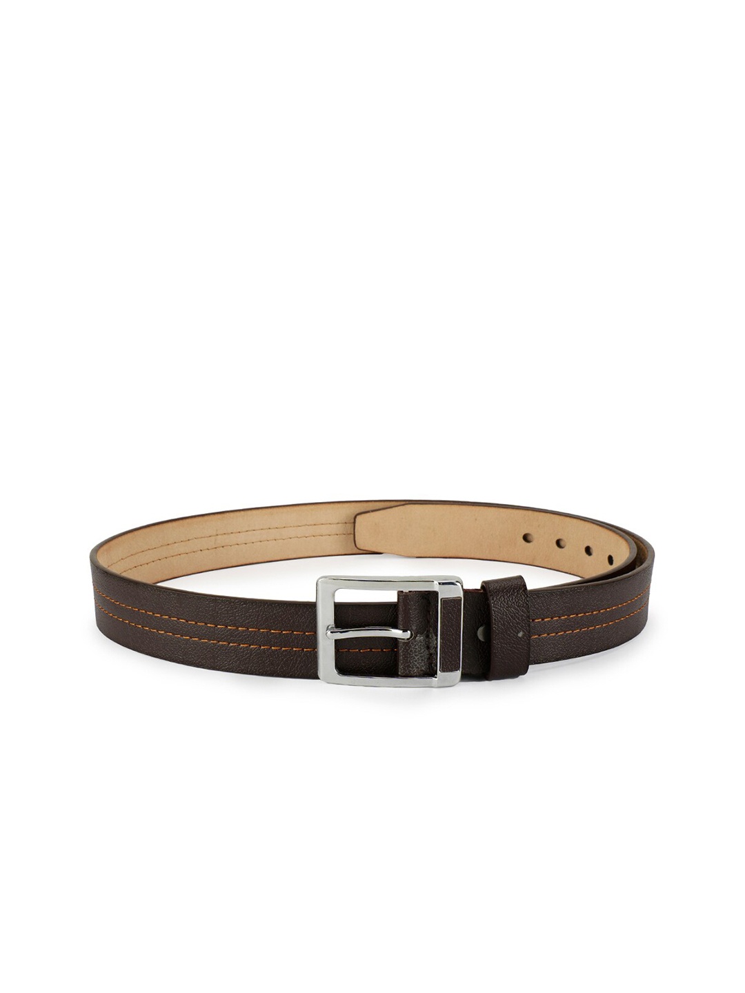 

ZEVORA Men Brown Textured Formal Belt