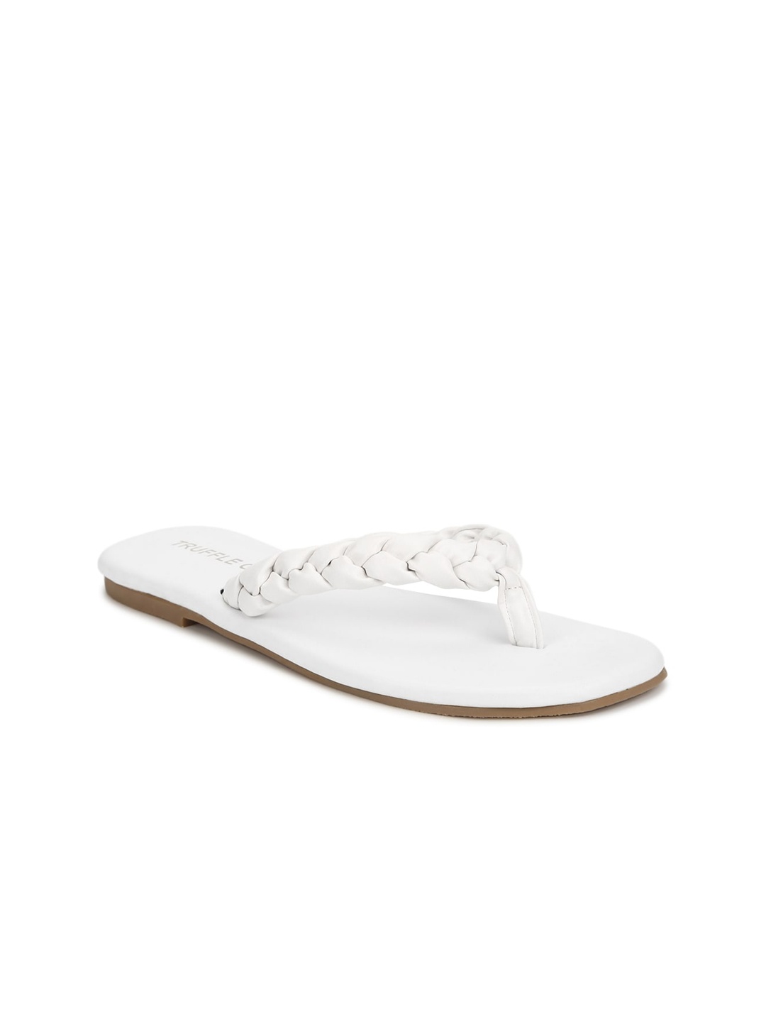 

Truffle Collection Women White Open Toe Flats