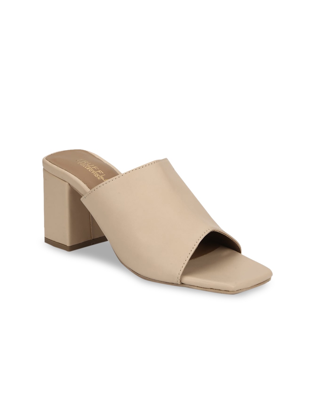 

Truffle Collection Beige Block Mules