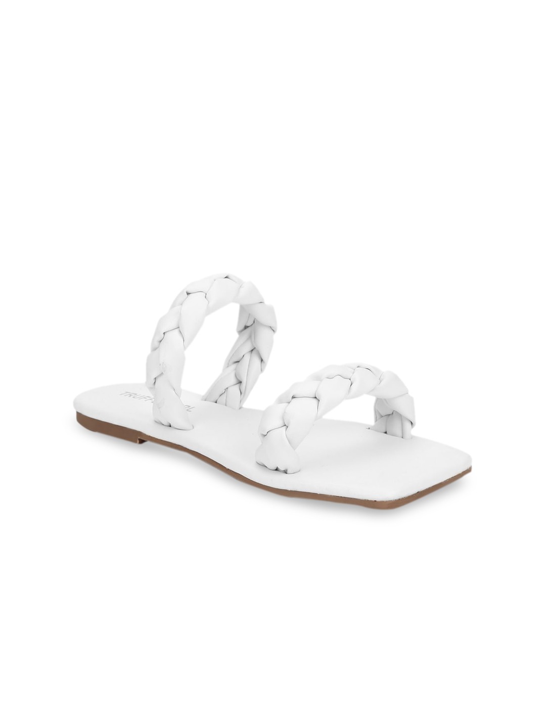

Truffle Collection Women White Open Toe Flats