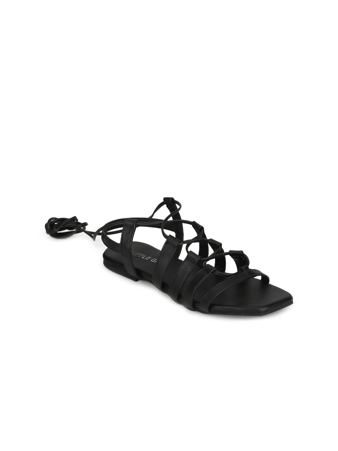 

Truffle Collection Women Black Gladiators Flats