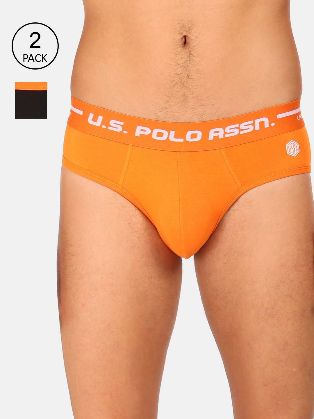 

U.S. Polo Assn. Men Pack Of 2 Assorted Cotton Basic Briefs