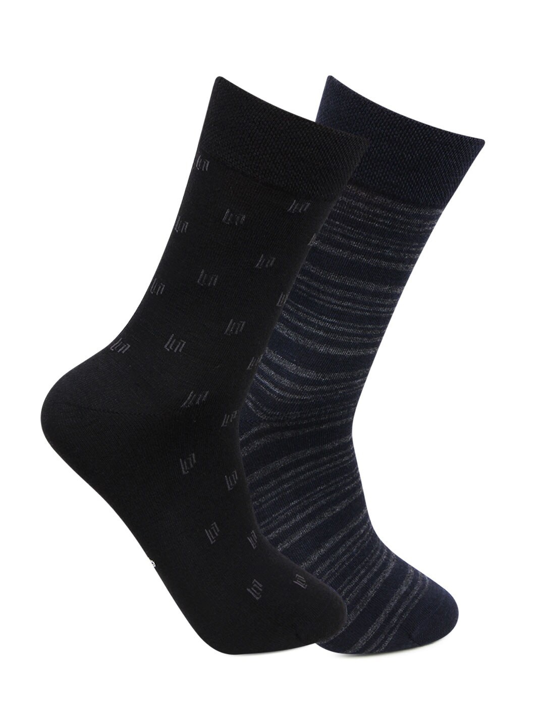 Bonjour Men Pack Of 2 Assorted Calf-Length Socks