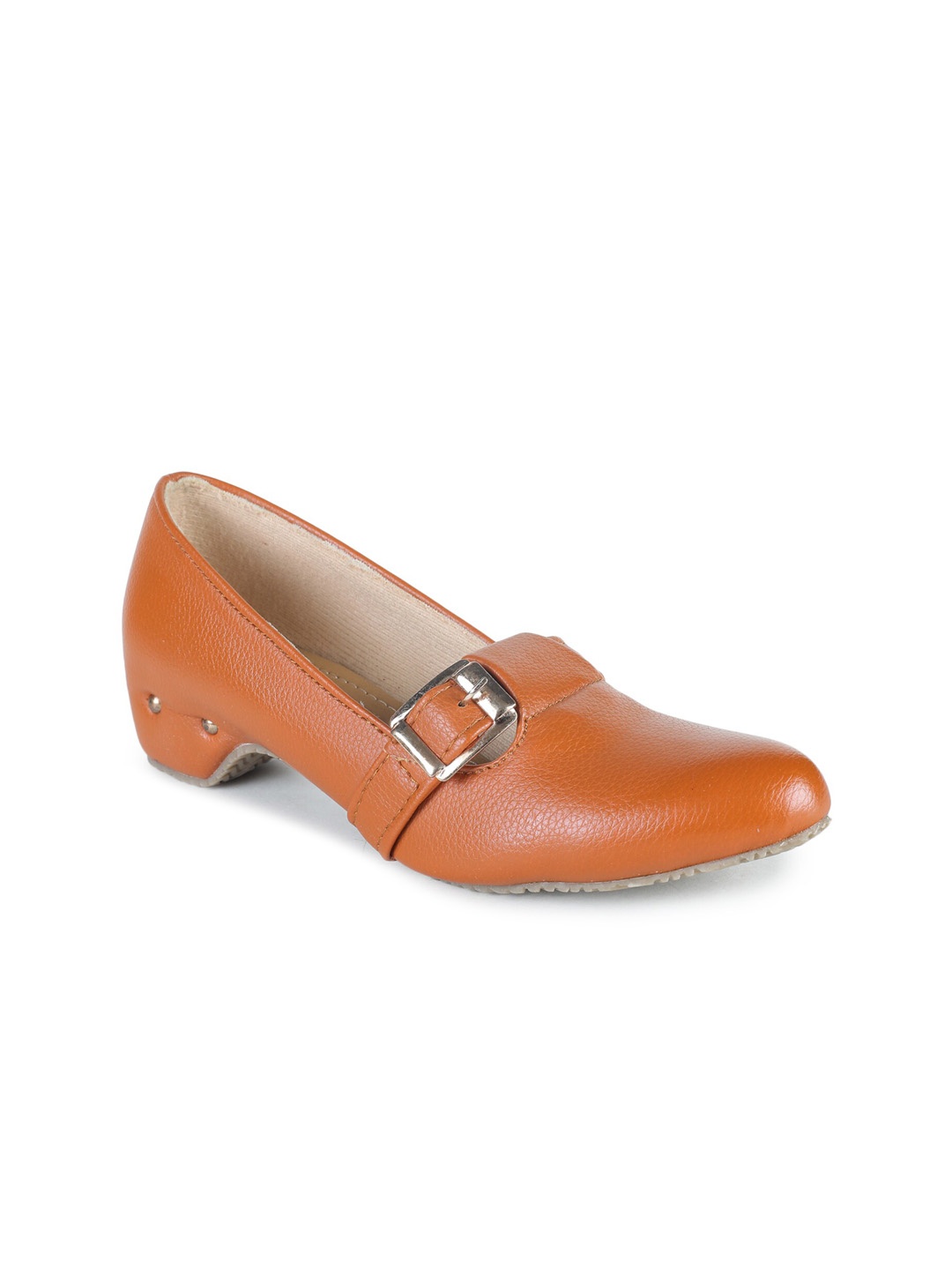 

Walkfree Women Tan Brown Ballerinas with Buckles