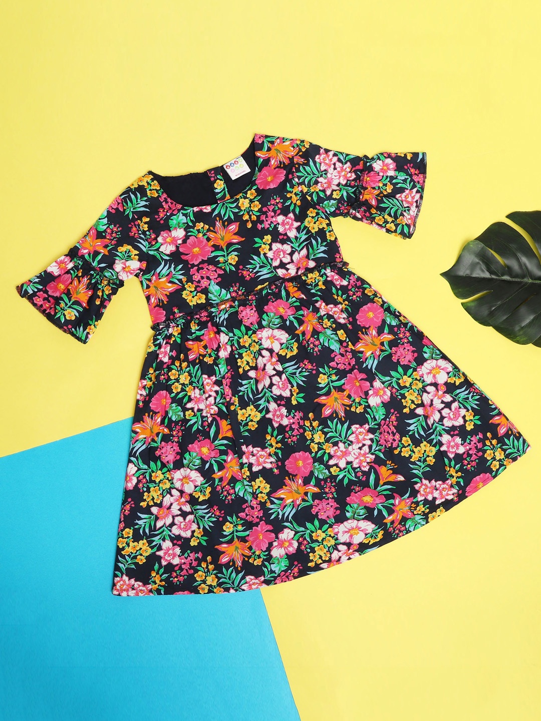 

ZION Blue & Pink Floral Dress