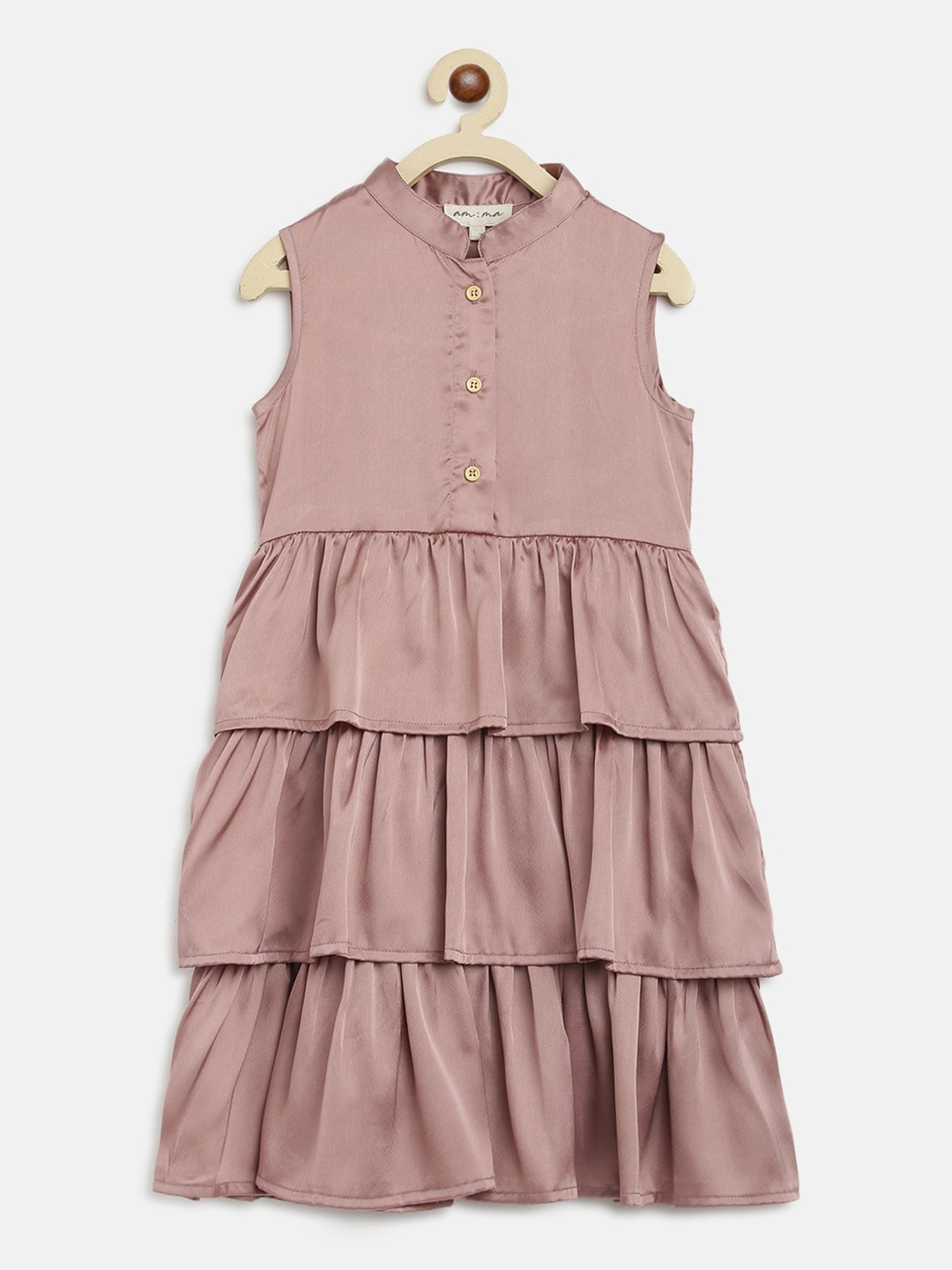 

am ma Girls Pink A-Line Dress