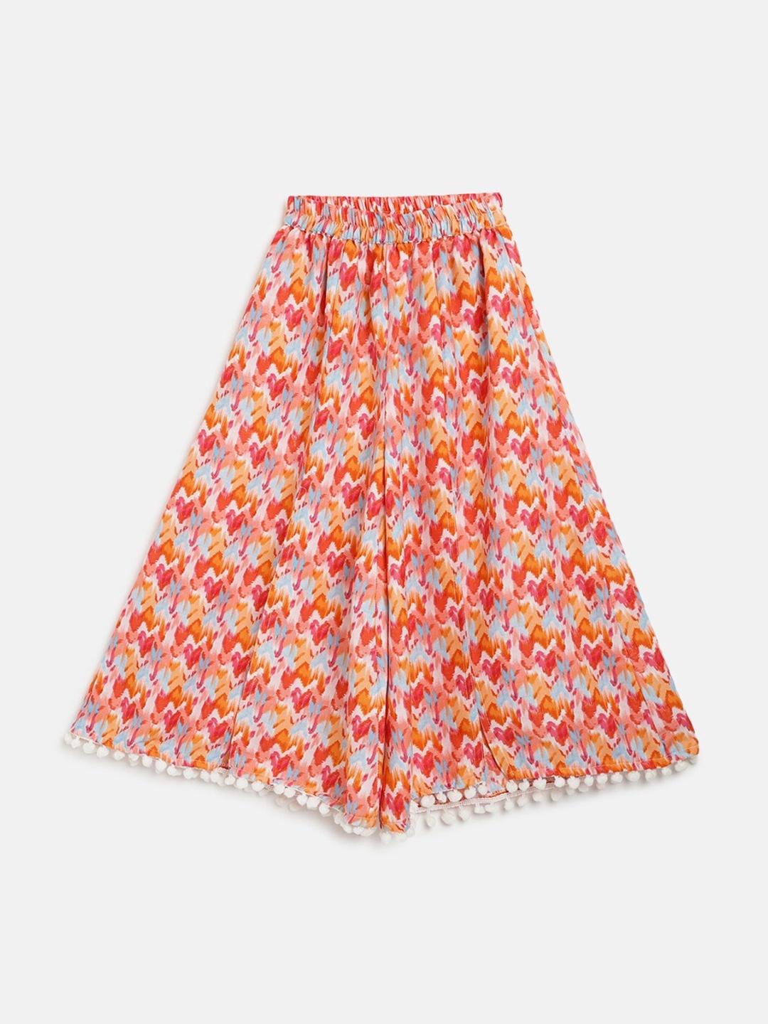 

am ma Girls Multicoloured Printed Culottes Trousers, Multi