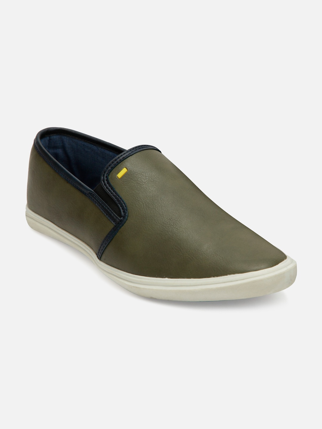 

ID Men Olive Green Driving Shoes