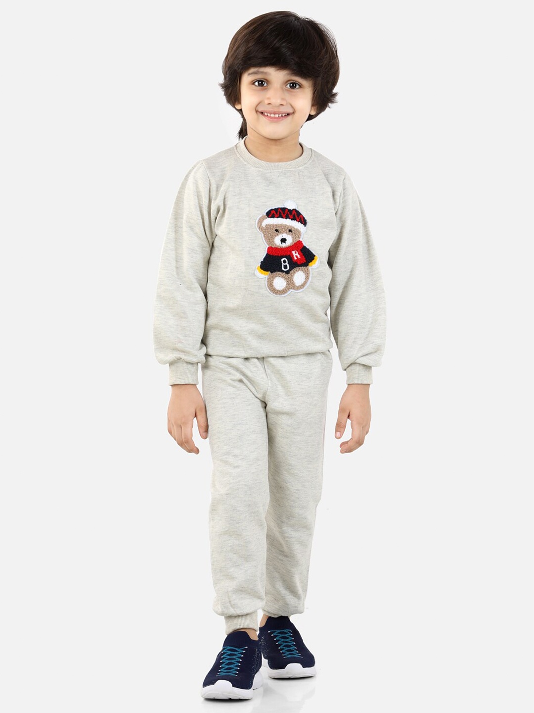 

Cutiekins Boys Grey Sequenned Snow Man Applique Sweatshirt with Joggers