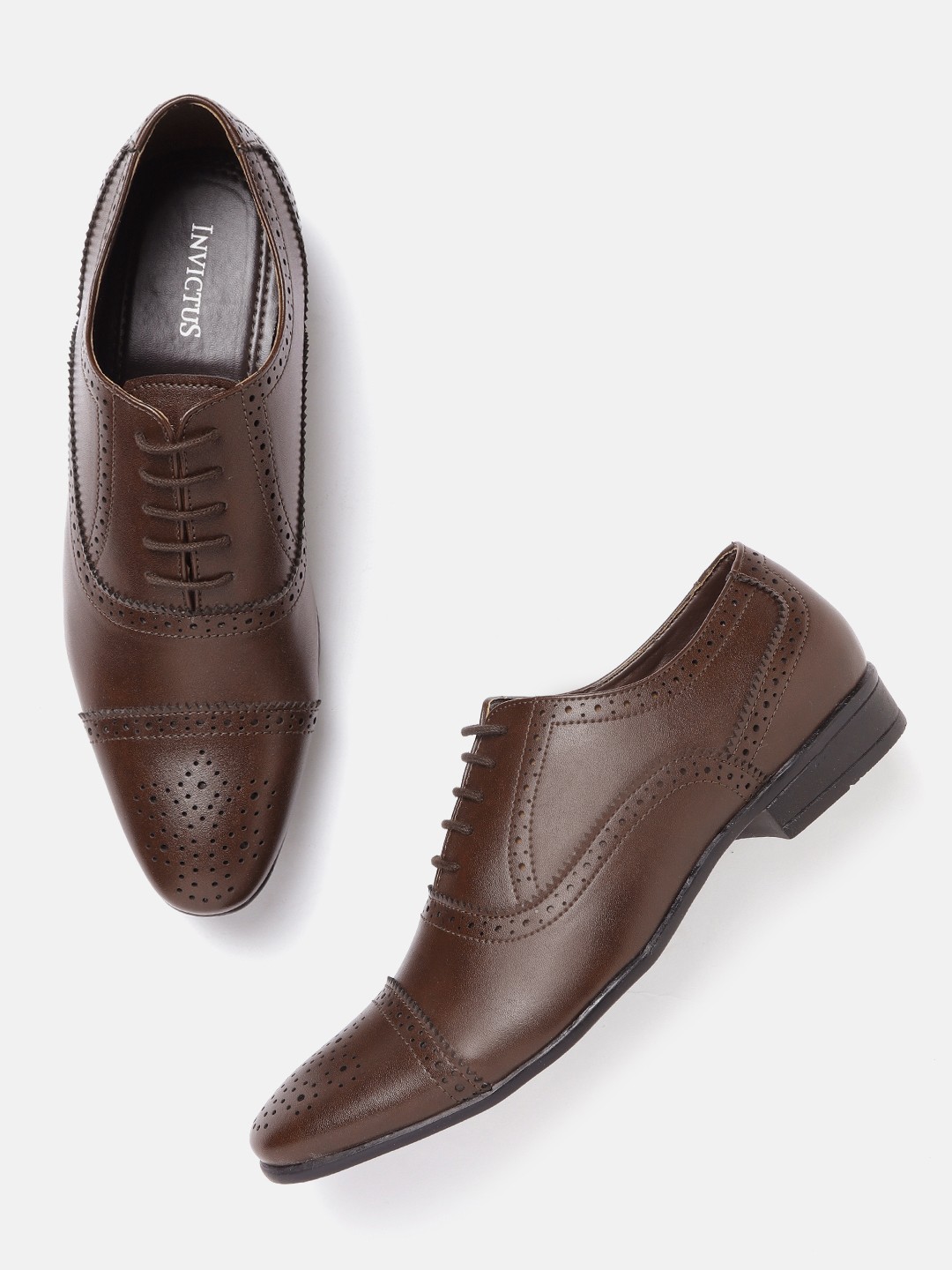 

INVICTUS Men Coffee Brown Formal Brogues