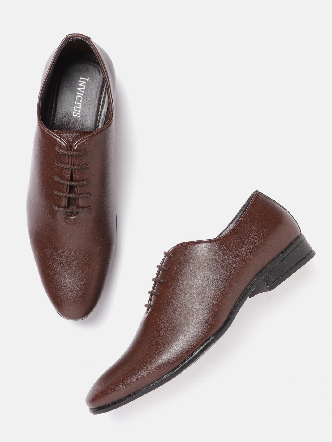 

INVICTUS Men Coffee Brown Solid Formal Oxfords