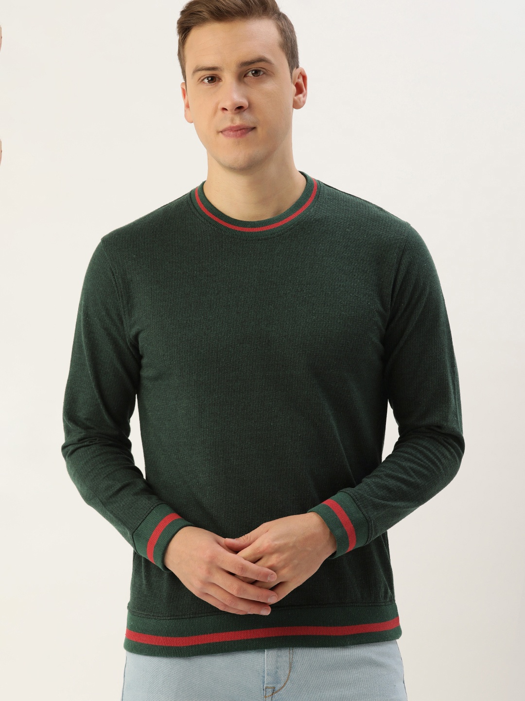 

ARISE Men Olive Green Sweatshirt