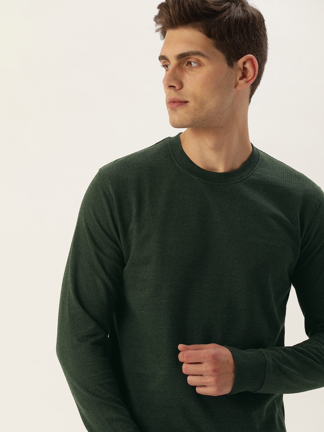 

ARISE Men Olive Green Sweatshirt
