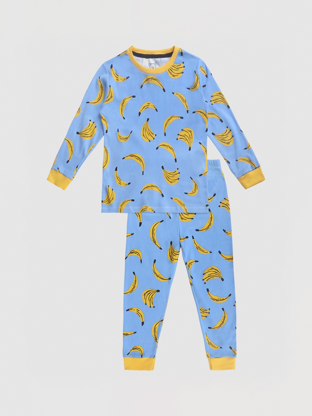 

Lazy Shark Boys Blue & Yellow Printed Night suit