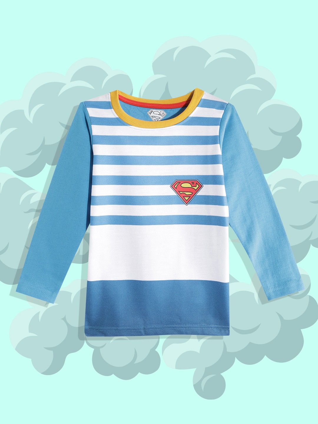 

Eteenz Boys White & Blue Striped Sweatshirt