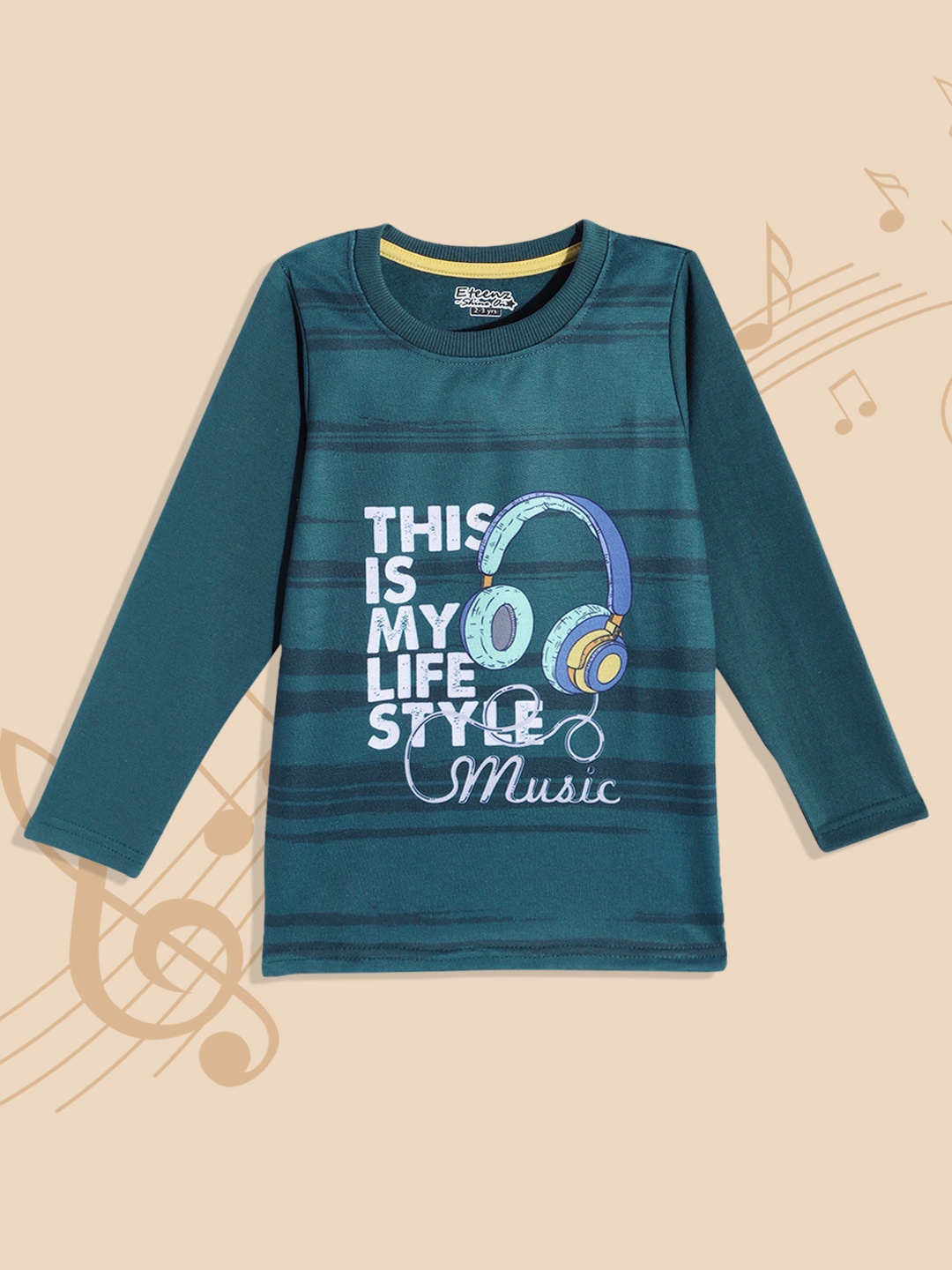 

Eteenz Boys Teal Blue Graphic Printed Sweatshirt