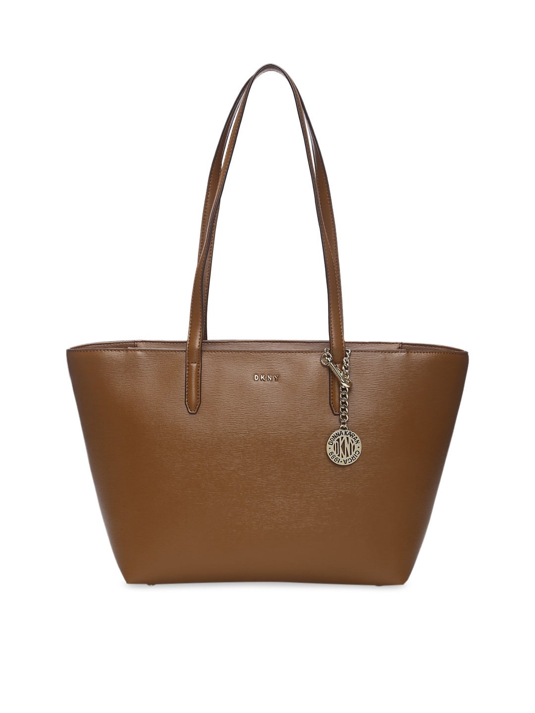 

DKNY Brown Leather Shopper Tote Bag